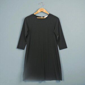 Michael Michael Kors Black 3/4 Sleeve A-Line Zip Back Dress Women’s Small